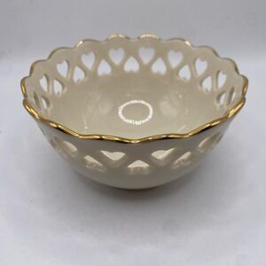 Vintage Lenox pierced heart bowl Heart Collection